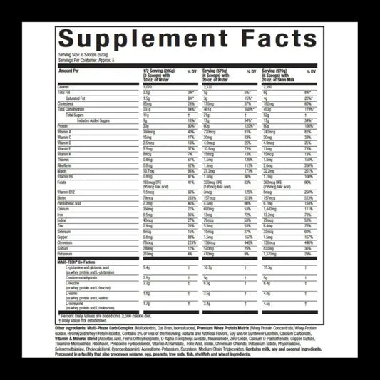 MUSCLETECH - Mass Tech Extreme Protein 2000