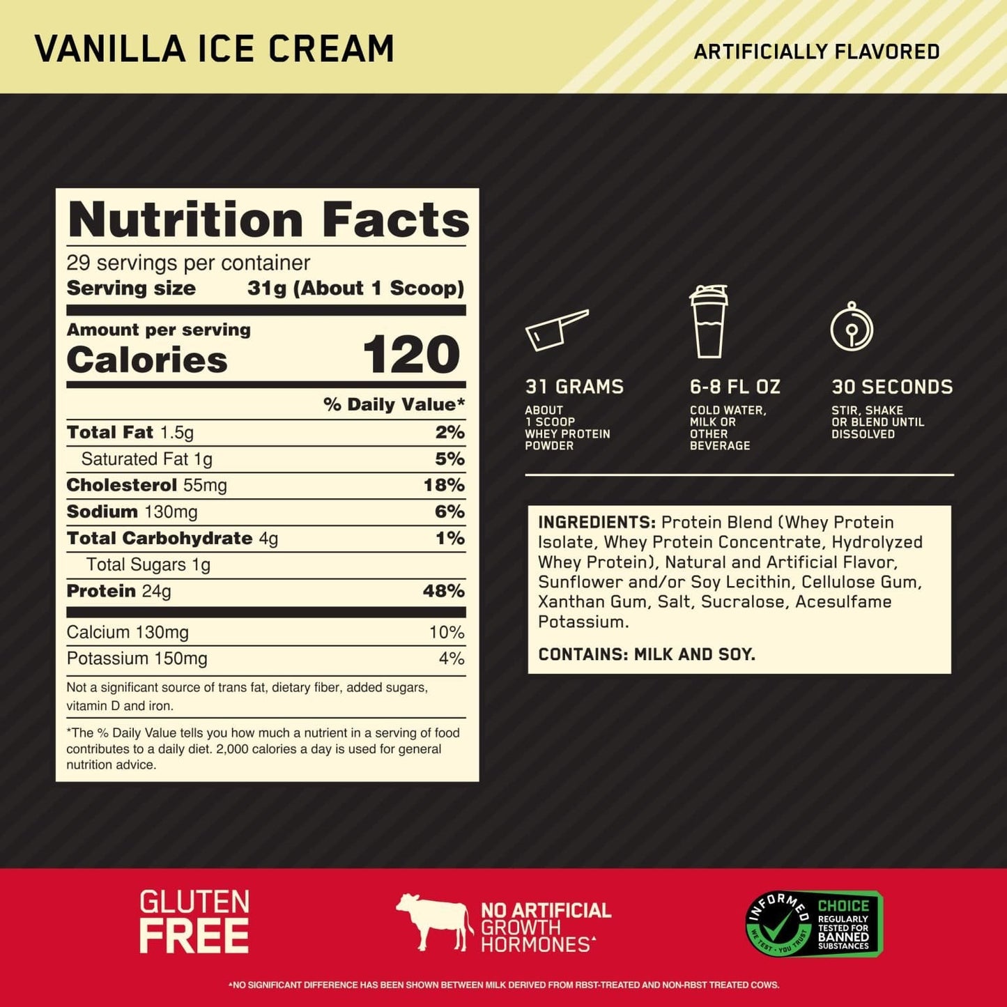 NUTRICIÓN ÓPTIMA - Suero de leche Gold Standard