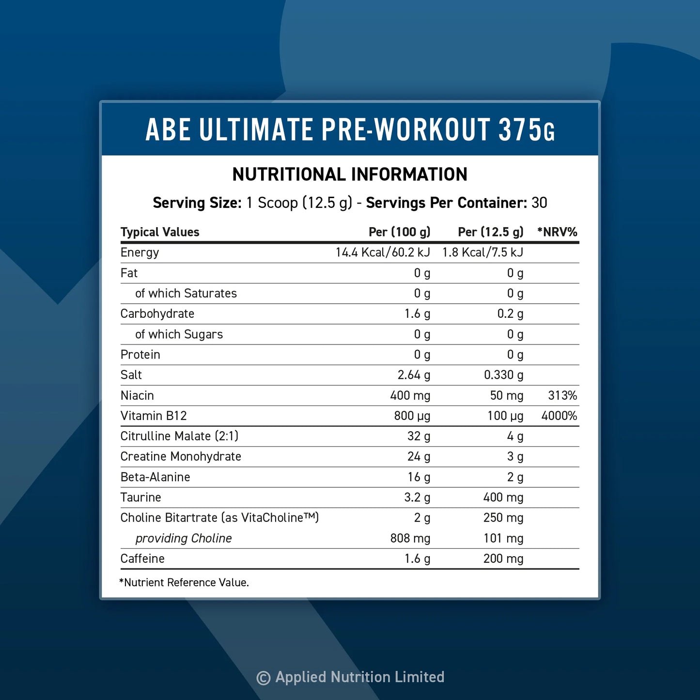 APPLIED NUTRITION - ABE All Black Everything - Extremely Potent Pre-Workout Powder