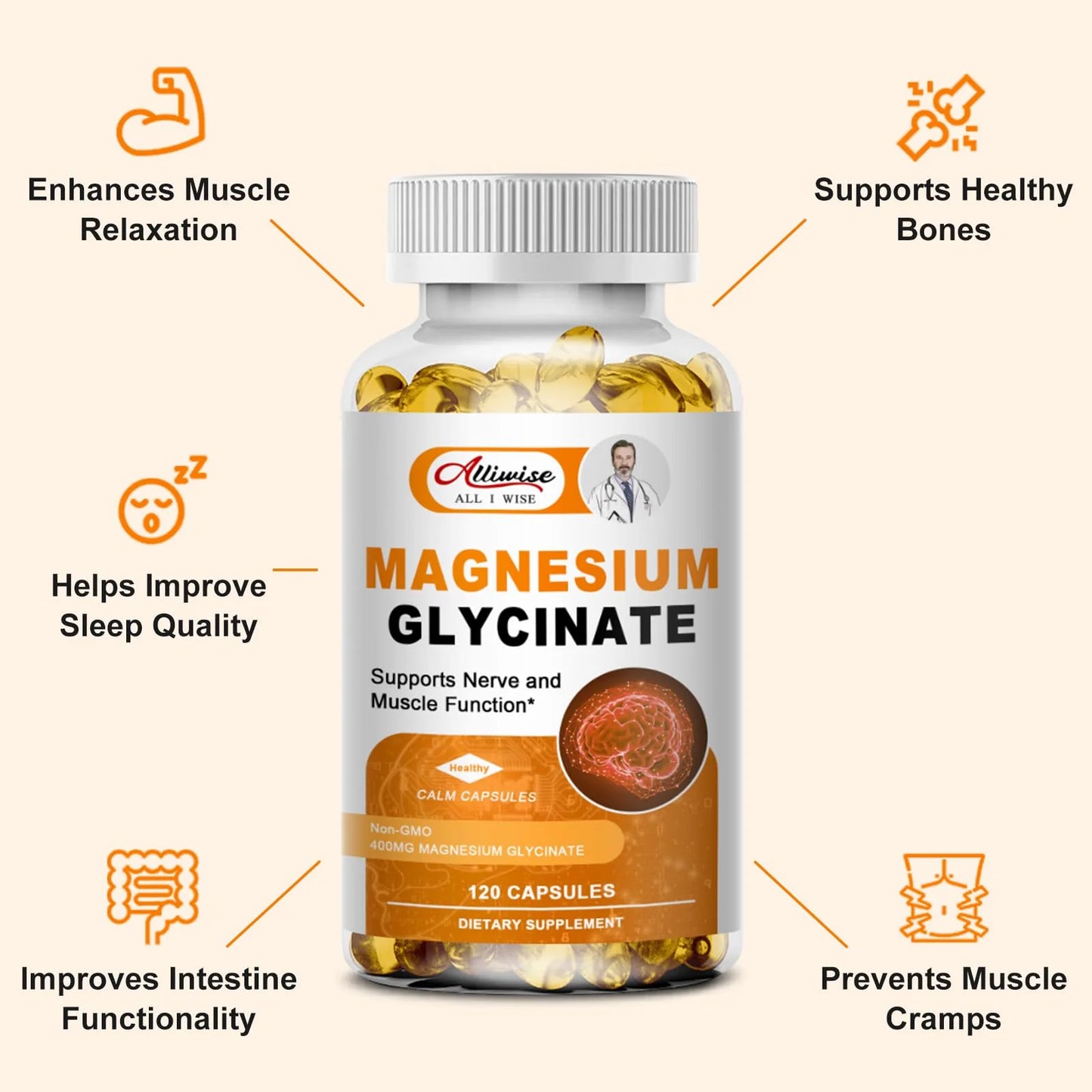 ALLIWISE - MAGNESIUM GLYCINATE 400mg