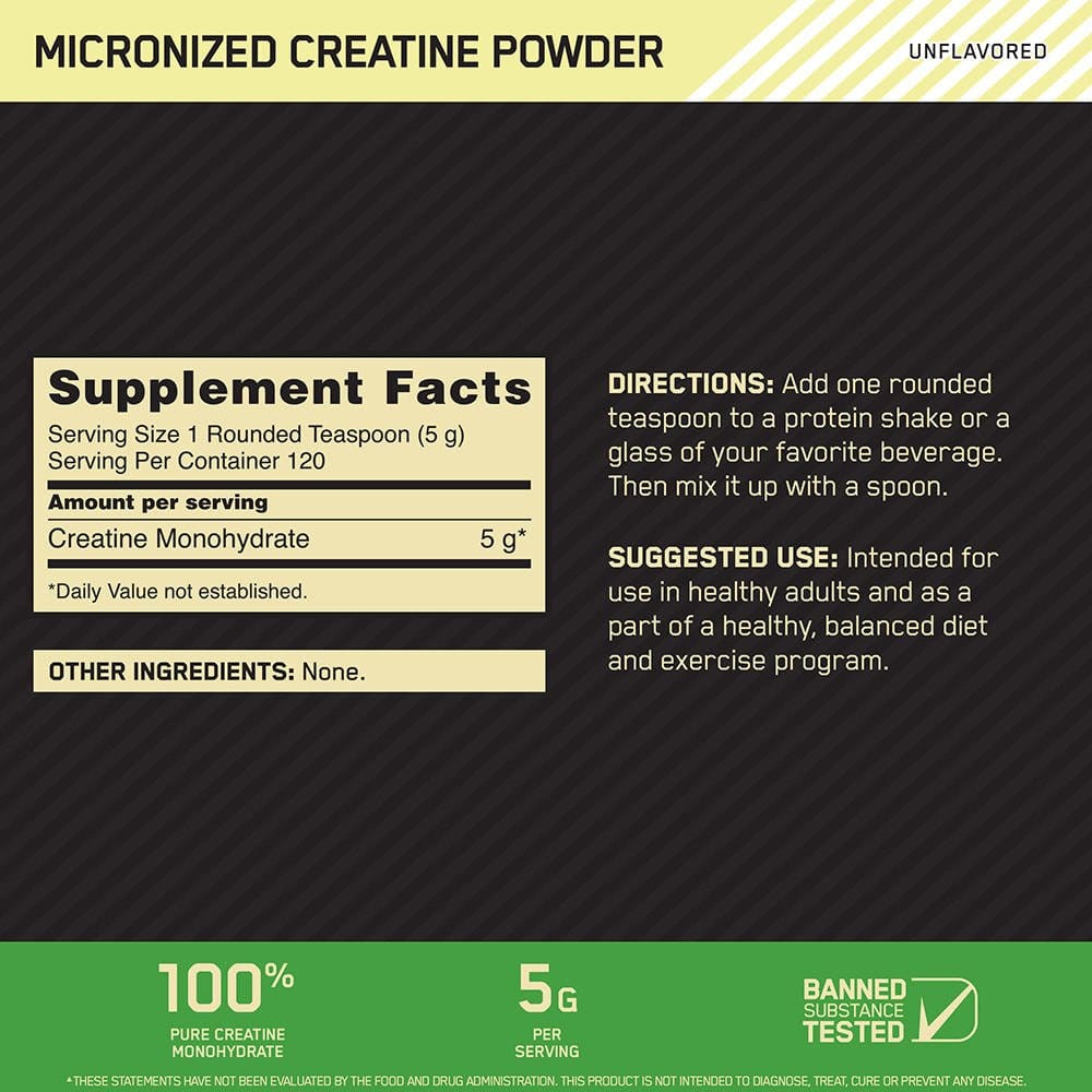OPTIMUM NUTRITION - Creatine Micronized Powder