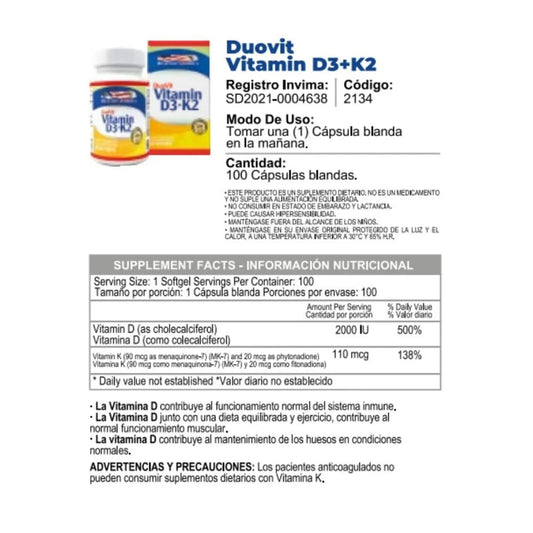 HEALTHY AMERICA - Vitamin D3 + K2